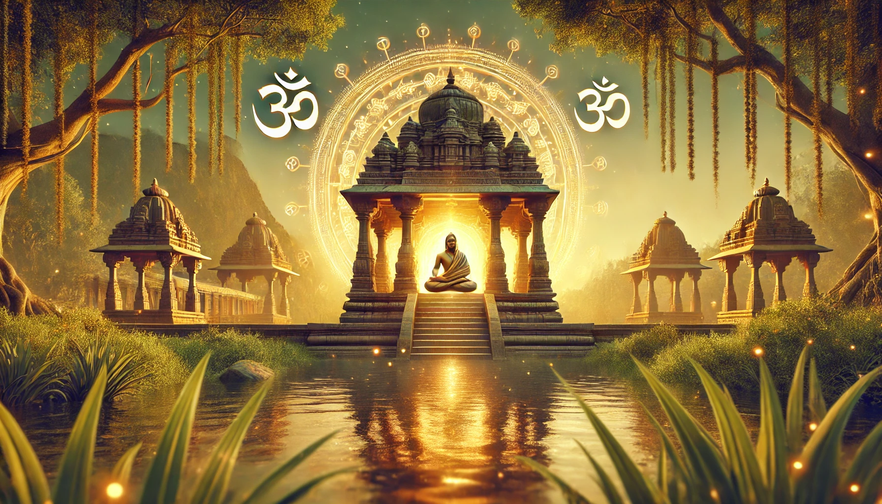 सनातन धर्म में परम सत्य की अवधारणा को दर्शाते हुए, ब्रह्म का दृश्य प्रतिनिधित्व।